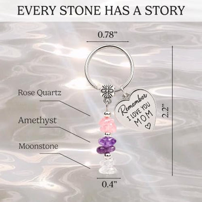 Crystal Keychain Gifts For Women, Friend, Coworker, Daughter, Mom, Faith - color: Thank You, Mom