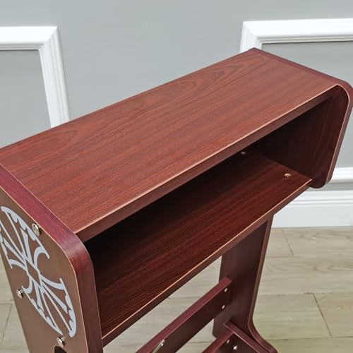 FixtureDisplays® 20 X 32 X 20" Prayer Bench, Padded Kneeler with Book Shelf, Sturdy Wood (MDF) Easy Fold-Away Prayer Table Chair 10211-NPF