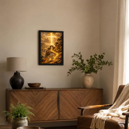 Framed Christian Canvas Wall Art 12x16 For Living Room Bedroom - color: Religion - 2, size: 12"L x 16"W