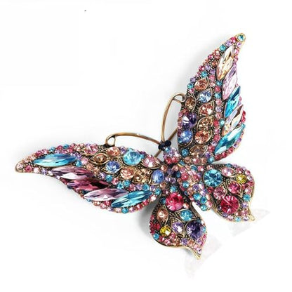 Brooch Pins For Women Fashion Elegant Brooches Lapel Badges Coat Sweater Scarves Shawl Dress Accessory Wedding Party Prom Jewelry - color: Colorful Butterfly