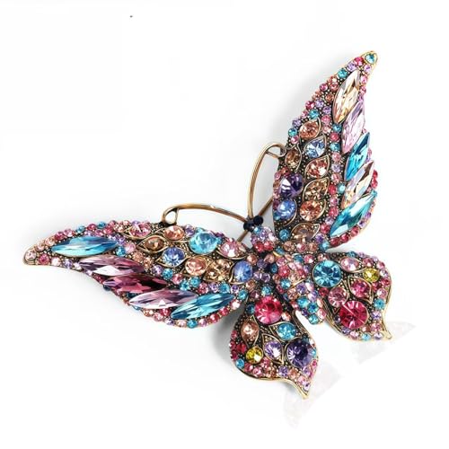 Brooch Pins For Women Fashion Elegant Brooches Lapel Badges Coat Sweater Scarves Shawl Dress Accessory Wedding Party Prom Jewelry - color: Colorful Butterfly