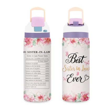 Sister-In-Law 32oz Insulated Water Bottle, Women Gift, 1PCS - color: Sister-in-law-Pink