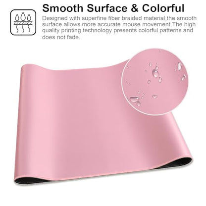 XXL Gaming Mouse Pad 35.4x15.7 Professional Large Mouse Pad & Computer Game Mouse Mat-90x40 Pinkus - color: Pinkus, size: 35.4L x 15.7W inches
