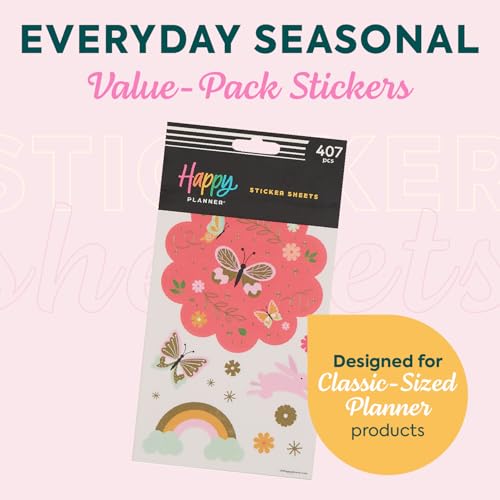 Happy Planner Classic Sticker Pack for Planners, 15 Sheets - color: Everday Seasonal