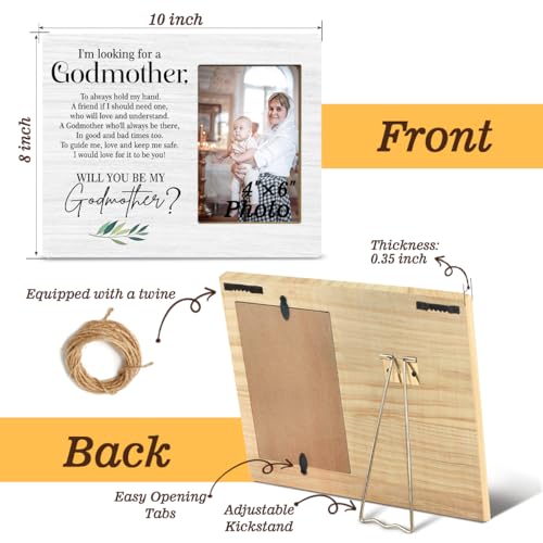 JioJio Chan Godmother Proposal Gift Picture Frame，Will You Be My Godmother - color: white02
