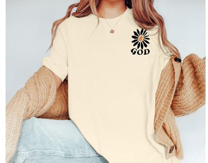Christian Shirts for Women Jesus Shirt Christian Graphic Tees - color: Apricot, size: Medium