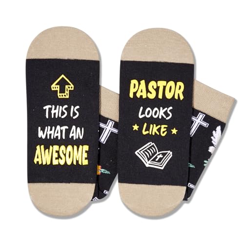 HAPPYPOP Christian Gifts Ideas Socks - Funny Pastor Appreciation gifts, Religious Socks for Jesus Lovers