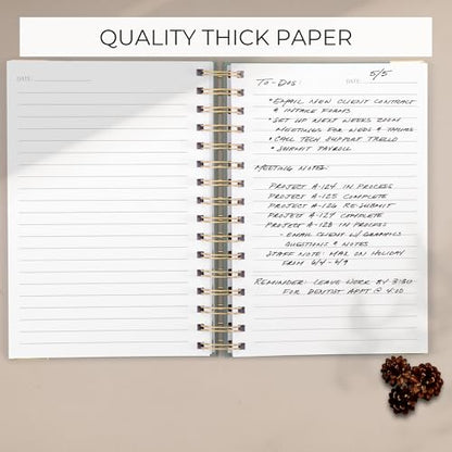 Aesthetic Thick Spiral Notebook Journal For Women in A5 - Linen Hardcover - color: Sage Green, size: A5