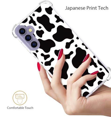 for Samsung Galaxy S24 & S25 Case - Black Cow Print - color: Black Cow Print, size: Galaxy S24 & S25