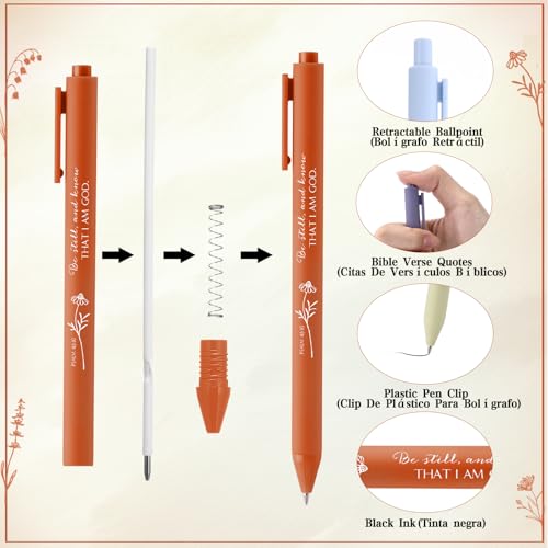 Sayglossy 50 Pcs Christian Pen, Religious Pen Gift, Vivid, English - color: Vivid, style: English