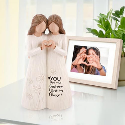 Friendship Gift for Women, Best Friend Birthday Gift, Friendship Figurines - color: White-friendship