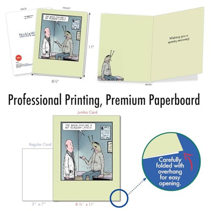 NobleWorks Jumbo Feel Better Greeting Card w/Envelope Sluggish Humor J9744 - style: Feeling Sluggish