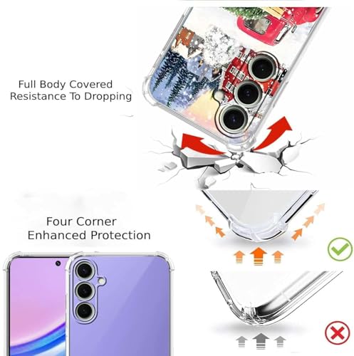 Nostalgic Christmas Red Truck Case for Samsung Galaxy A17 5G/4G, Snowy Farm Pattern, Trendy Cool Soft TPU Bumper Cover for Samsung Galaxy A17 5G/4G - color: Christmas2