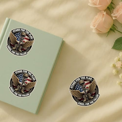 Patriotic Horse Decal - Waterproof UV DTF Horse Sticker with - color: Military Sticker