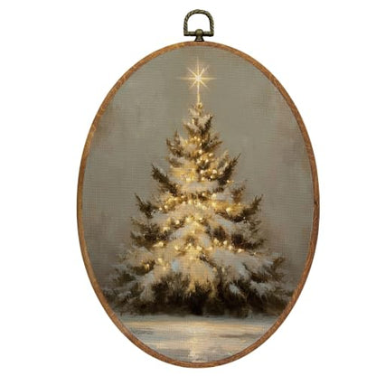 Mcehtle Winter Christmas Tree Wall Art Decor Framed 8.6x11.4 - color: 49
