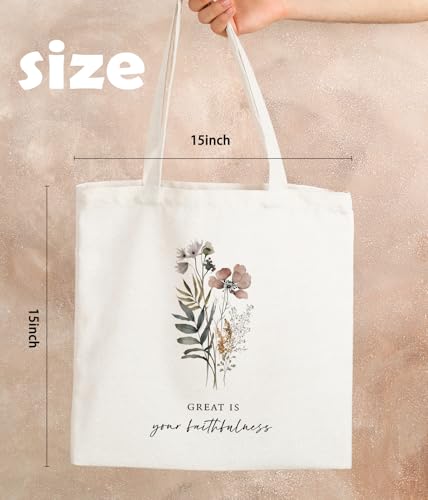 Inspirational Christian Bible Verse Foral Tote Bag for Women - color: Bible9