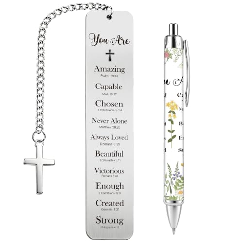 Bible Book Mark for Women, You are Amazing Metal Set with Pen - style: You Are Amazing