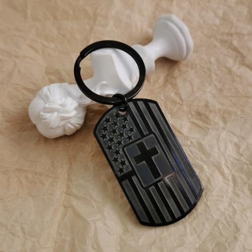 AXEN Christian Gifts for Men, Religious Keychain with Bible Verse Scripture for Dad, Son, Brother, Boyfriend - color: Style 1
