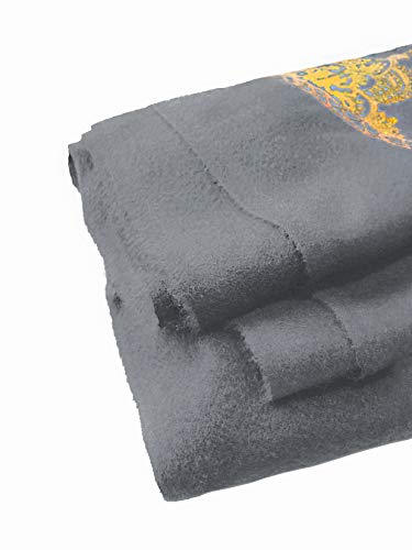 Urban CoCo Embroidered Scarf for Women, Tassel Shawl, Soft Lightweight Wrap - color: #2-gray