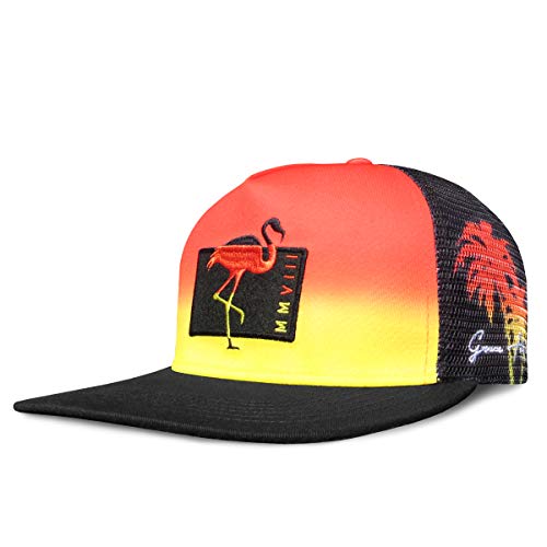 Grace Folly Trucker Hat for Men & Women. Snapback Mesh Caps - color: Flamingo
