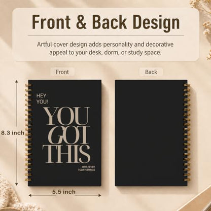 Motivational Spiral Notebook 5.5x8.3 Inch - color: pattern-20