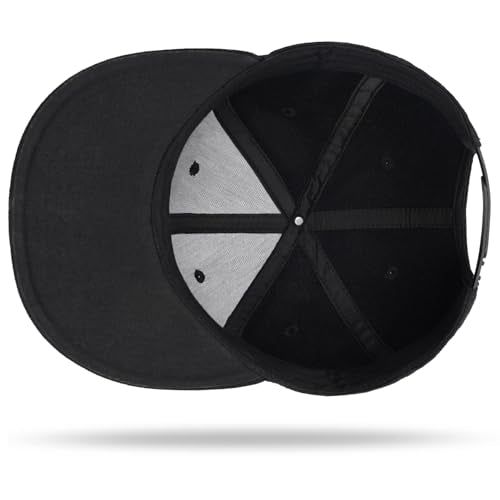 Christian Hats for Men Women - Cross Faith Flat Snapcback Hats - Religious Gifts for Thanksgiving Christmas - color: Black/Cross White