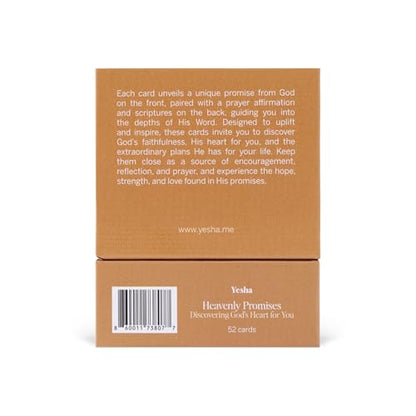 Yesha 52 Heavenly Promises Pocket Bible Verse Cards | Discovering God's Heart for You | Compact Christian Affirmation Cards for Daily Devotional Prayer | Premium Pocket-Size Faith Gift for Men & Women