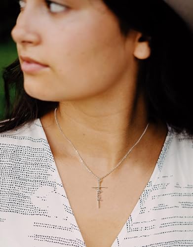 Lcherry Birthday Gifts for Grandma Mom Daughter Teacher Cross Necklace for Women Christian Necklaces Religious Gifts Jewelry for Women Mother's Day - style: Aunt-Sterling Silver