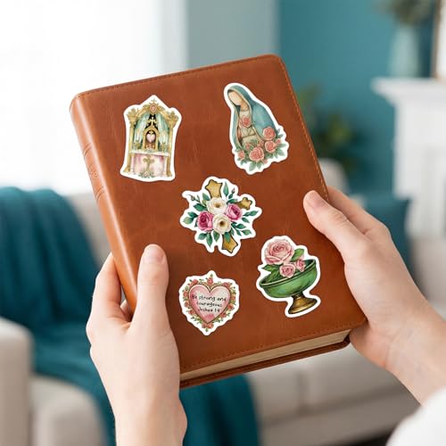 Fancy Land Catholicism Stickers 50Pcs Religious Sticker for Kids Adults