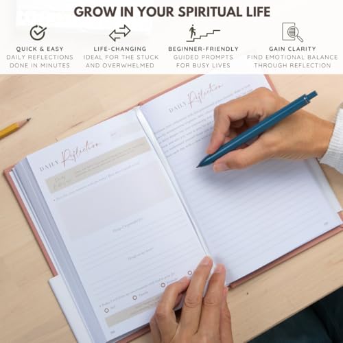 Daily Prayer Journal with Prompts | 90-Day Guided Devotional & Scripture Reflection | Bible Study and Spiritual Growth Tracker | Undated Faith Planner, 5.5x8" - White with Gold Dots - color: Dotted White