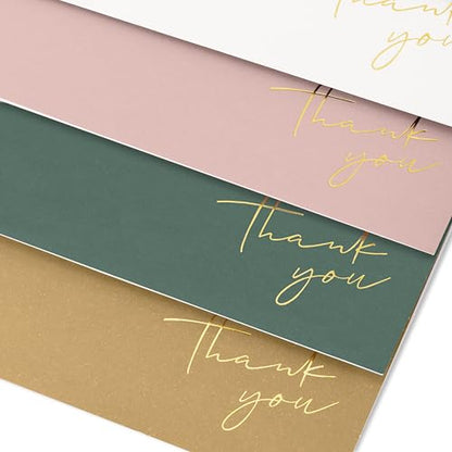 ZICOTO Beautiful Thank You Cards Set of 30 With Envelopes and Stickers - color: Bold