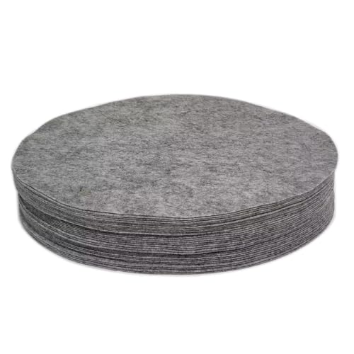YYCRAFT Felt Plate China Storage Dividers Protectors 36 Pack Charcoal Thick Premium Soft Round Felt Circles (10.5 Inch,Charcoal) - size: 10.5 Inch(Charcoal)
