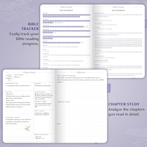 Legend Bible Study Journal for Women, Guide Notebook for Notes Lavender - color: Lavender