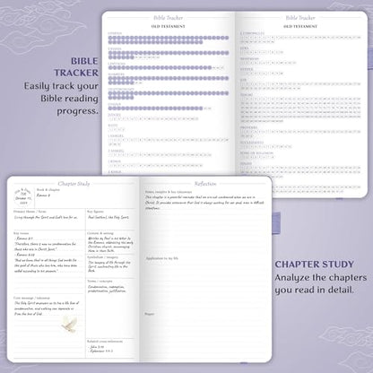 Legend Bible Study Journal for Women, Guide Notebook for Notes Lavender - color: Lavender