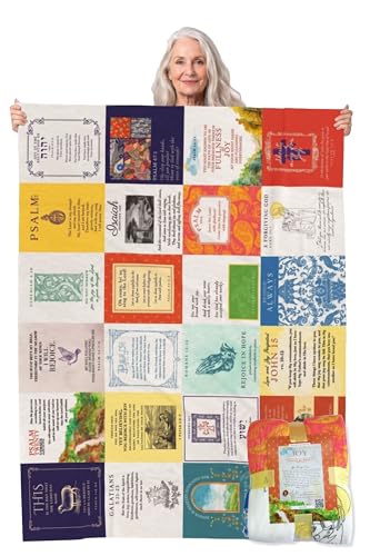 Joy Bible Verse Blanket - Plush Fleece Christian Throw Gifts for Women - color: Joy Multicolor, size: 50" x 60"