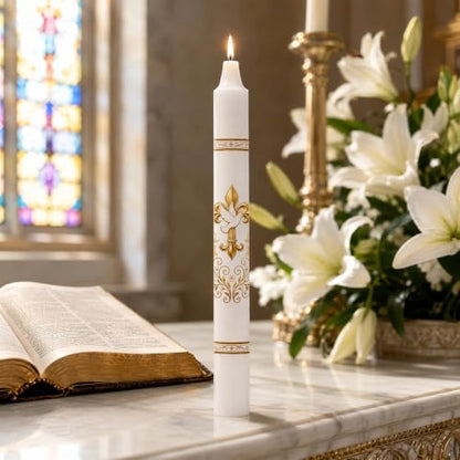 Baptism Candle, Baptismal Candles for Boys Girls, Catholic Gift - color: Baptism