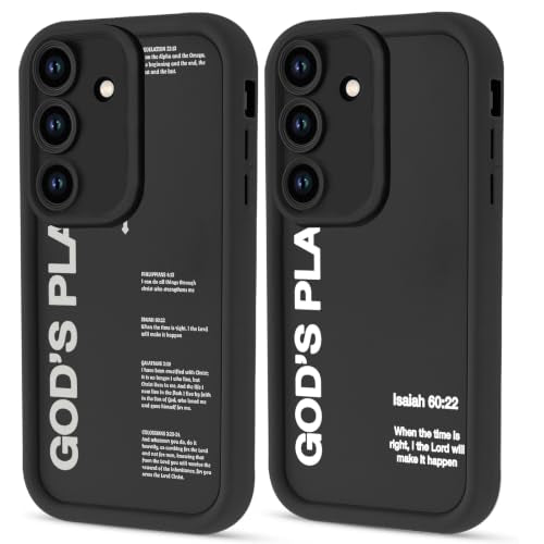2 Pack Aesthetics God's Plan Christian Bible Verse Phone Case for Samsung Galaxy A14 5G 6.6", Unique Jesus God Quote Cross Design Cases Soft TPU Protective Cases for Girl Women Boy - color: God Plan, size: for Samsung Galaxy A14 5G