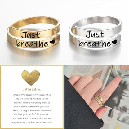 Faith Over Fear Cross Ring For Women, Christian Blessed Hope Love Encouragement Rings Adjustable Open Wrap Thumb Cross Inspirational Ring Jewelry Graduation Cocktail Party Gift - color: Love
