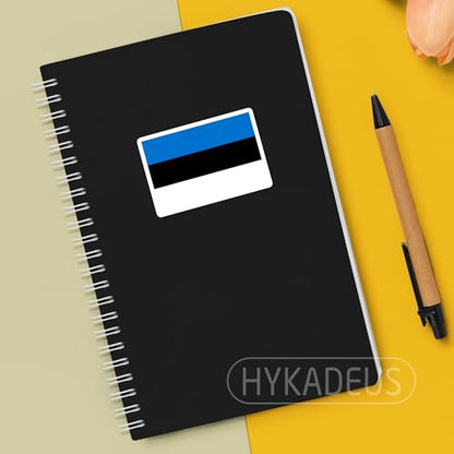 (3Pcs) Estonia Flag Stickers – Estonian Sticker Country Flags Waterproof Vinyl Decals for Laptop, Water Bottle, Scrapbook, Phone Case, Helmet, Hard Hat, 3" x 2" - color: Estonia