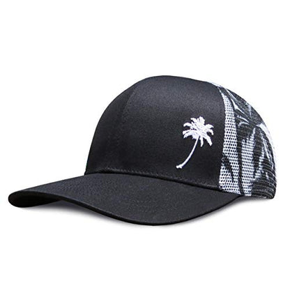 Grace Folly Trucker Hat for Men or Women- Many Cool Designs - color: Palm Tree- Mesh Print