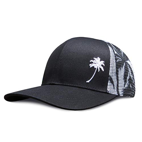 Grace Folly Trucker Hat for Men or Women- Many Cool Designs - color: Palm Tree- Mesh Print