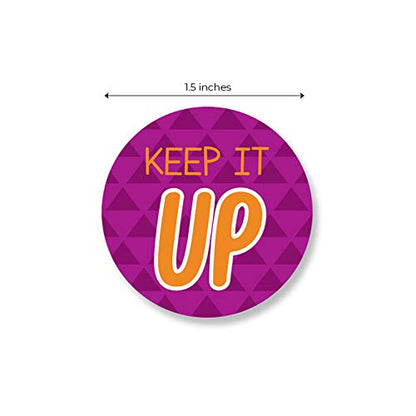 Bright Teacher Message Stickers / 500 Inspirational Labels / 8 Motivational Classroom Homework Lesson Designs / 1.5" Small Reward Sticker/Made in The USA - color: Bright Teacher Message