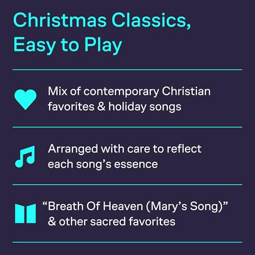 Contemporary Christian Christmas | Easy Piano Sheet Music Book for Beginners and Worship Players | Christmas Songbook with Inspirational CCM Arrangements | Faith-Based Piano Music for Holiday