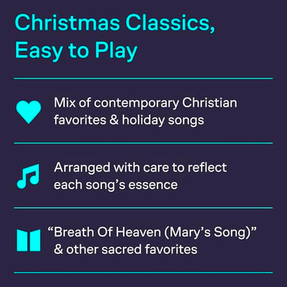 Contemporary Christian Christmas | Easy Piano Sheet Music Book for Beginners and Worship Players | Christmas Songbook with Inspirational CCM Arrangements | Faith-Based Piano Music for Holiday