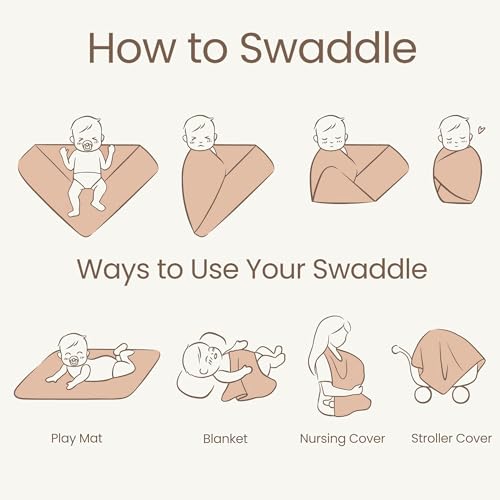 Konssy 100% Cotton Muslin Baby Blanket with Ruffle Trim for Girls, 43"x39" - color: Flourish