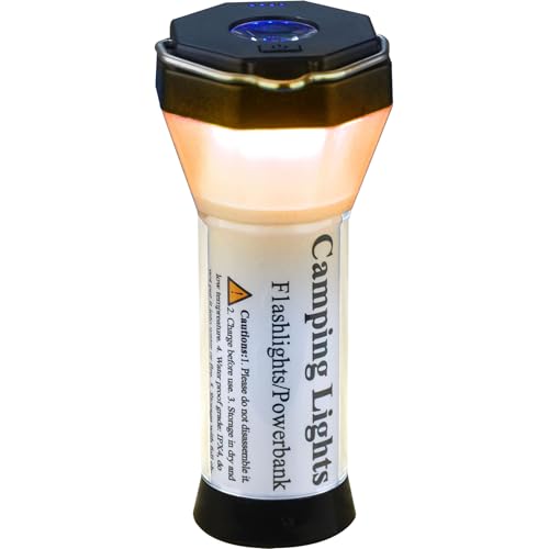 PD20W Fast Charging 500 Lumens Camping Lantern with 5 Models Lights Can Be Magnet Stick and A 1/4 Inch Screw Socket Hold On Pole (Warm-White Lantern+White Body) - color: Warm-White Lantern+White Body