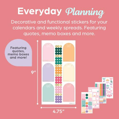Happy Planner Classic Sticker Pack for Planners, 15 Sheets - color: Bright Burst