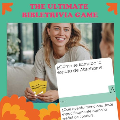 Spanish Bible Trivia Game: Catholic Religious Educational Group & Individual Study Game for Adult & Home - Thoughtful Gift for Believers