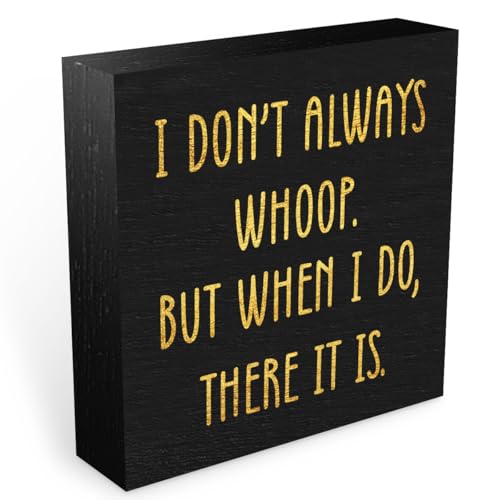 Funny Quotes Office Supplies Rustic Desk Decor Black Wooden Box Sign - color: Black 1145