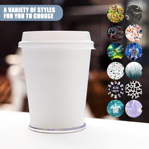 Cup Holders Car Coasters - Purple Marble Absorbent Ceramic Coaster, Drink Cup Holder Coasters, Auto Accessories for Women & Men, Pack of 2 - color: Purple Marble